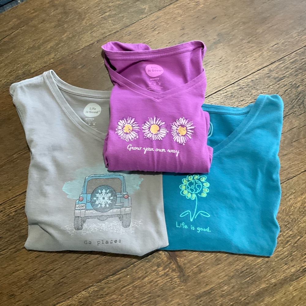 Life is Good Graphic T-Shirts Set